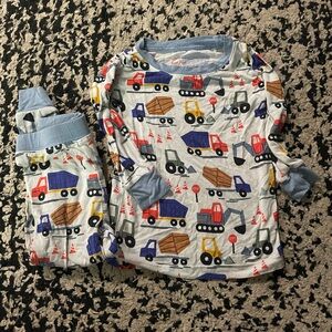 Little Sleepies Construction Pajama Set - Blue and Red
